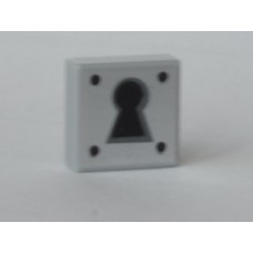 Part 3070bpb081 Light Bluish Gray Tile 1 x 1 with Keyhole Pattern 